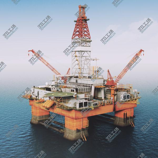 images/goods_img/20210312/3D DETAILED Semi Submersible Oil Rig/2.jpg